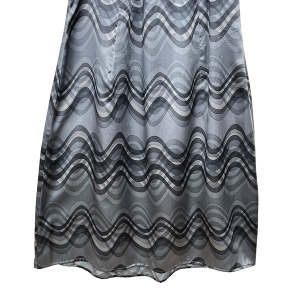 Vintage 90’s Y2K The Limited Silk Grey 100% Silk Patterned Dress Size 6 - Picture 5 of 14
